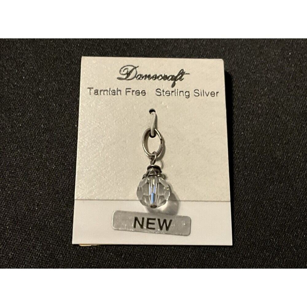 Danecraft Sterling Silver Crystal Charm New